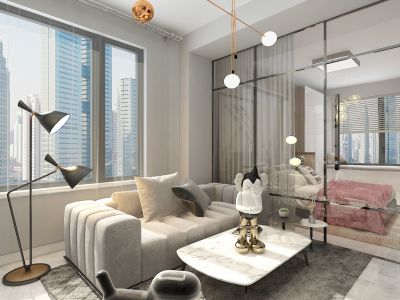 温馨风43平米一室一厅装修案例