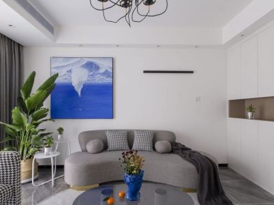 大唐书香世家简约风二居室85平米装修图案例