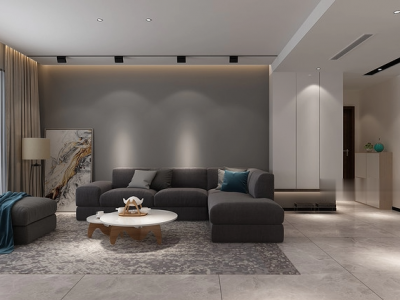 万科魅力之城132平简约风格三居室装修案例