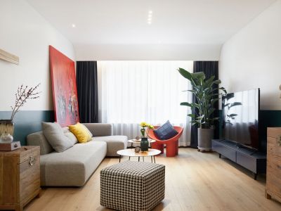 瑞鑫·壹号院混搭风二居室101平米设计图案例