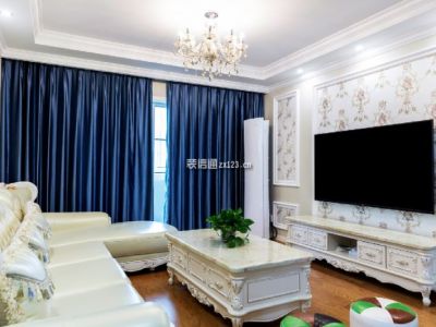 金沙宸宇公馆115平三居室现代简约风格装修案例