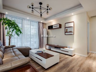 恒大锦城128平三居室北欧极简风格装修案例