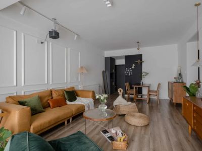 绿国万象都荟100㎡三居室现代风格装修案例