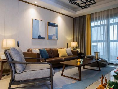 旭辉九著85平二居室轻奢风格装修案例