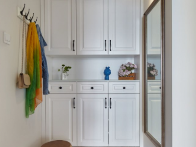 中体广场102平三居室混搭风格装修案例