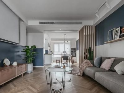 世茂悦滨江北欧风三居室115平米装修图案例