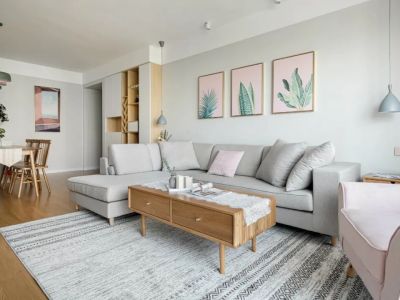 龙湖·天璞北欧风三居室125平米设计图案例