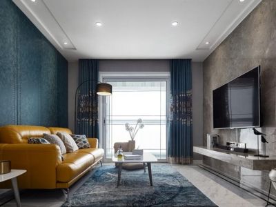 福晟·钱隆尚品现代风格二居室93平米装修效果图案例