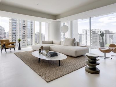 阳光城融侨榕心锦江极简风三居室128平米装修图案例