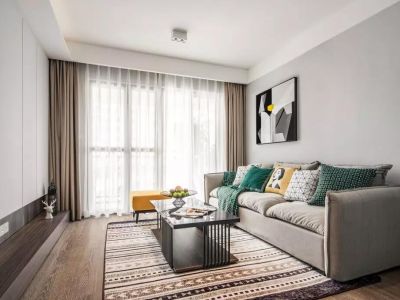 贤达水韵长滩简约欧式风格88平装修案例