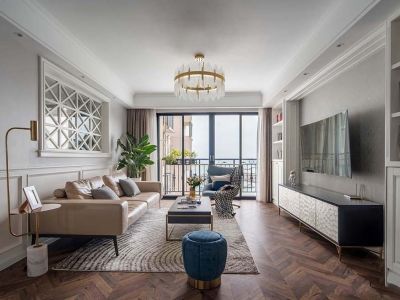 敏捷悦江府现代美式风格155平装修案例