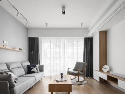 金山映海100平三居室现代风格装修案例