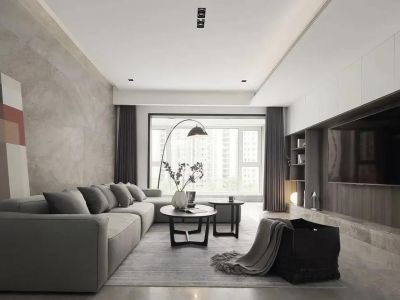 京华广场现代风格125平米三居室装修案例