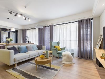 融创御府现代风格100平米三居室装修案例