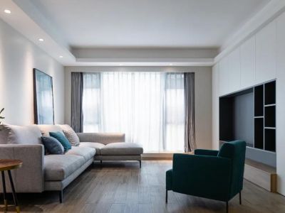 富力国际金融中心现代风格118平米三居室装修案例