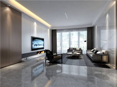 紫御东方东港东·17度150平四居室现代风格装修案例