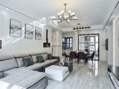 东洪广厦132平现代简约风格装修案例