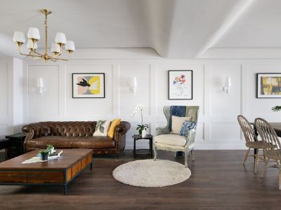 华润置地大连湾142㎡三居室新古典风格装修案例