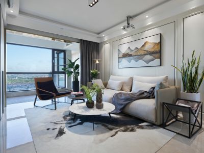 建发央著123平现代风格三居室装修案例