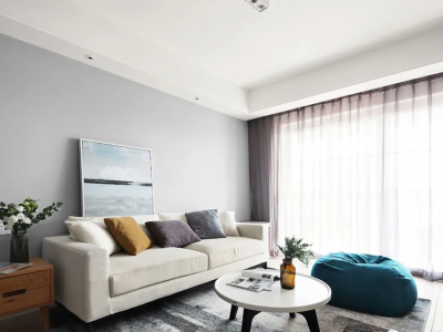 绿洲半岛北岸111㎡三居室北欧风格装修案例