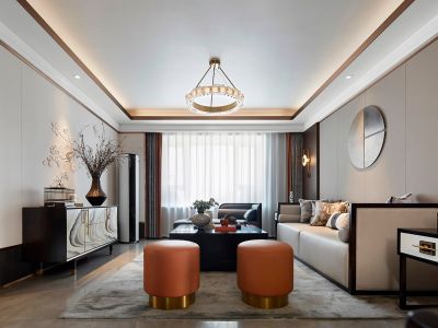 锦麟玖玺现代中式风格132平装修案例