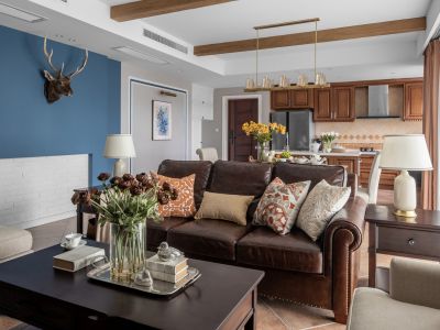 建发五象印月美式风格146平装修案例