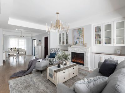 东方尊府美式轻奢风格131平装修案例