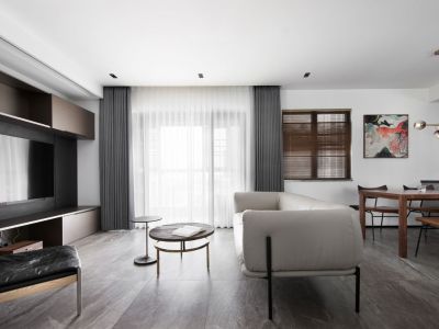 盛湖悦景现代简约风格120平装修案例