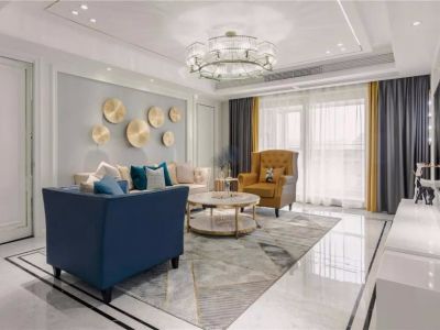 未名湖畔美式简约风格106平装修案例