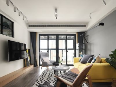 佳兆业中心118平三居室北欧风格装修案例