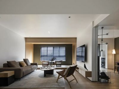 正荣悦玺102平现代风格二居室装修案例