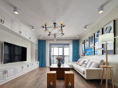 颐和银座125㎡三居室混搭风格装修案例