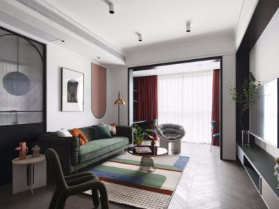 颐和星海110平三居室现代风格装修案例