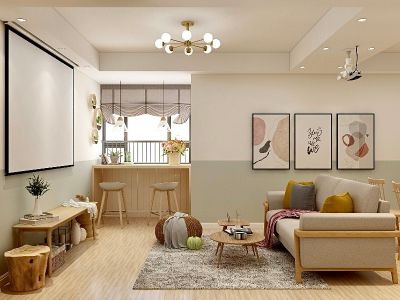 大华公园世家90㎡两居室北欧风格装修案例