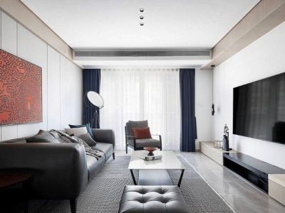 万科翡翠公园120平三居室现代风格装修案例