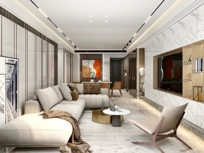 世茂国风龙院 125㎡三居室现代风格装修案例