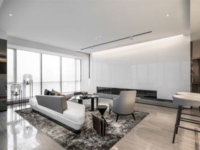 融创海逸长139㎡三居室现代风格装修案例