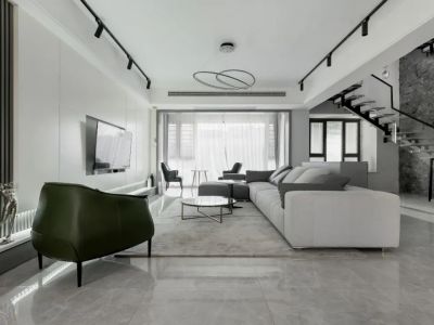 御东港246平四居室现代风格装修案例