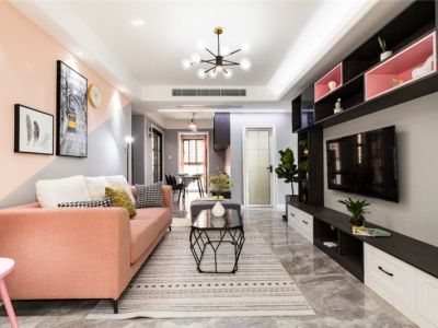 中铁春风十里73平二居室北欧风格装修案例