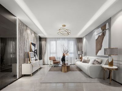 耶鲁时区105平三居室现代风格装修案例