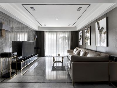 中建悦和城138平轻奢风格三居室装修案例