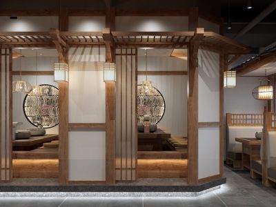 日式风格400平米料理店装修案例
