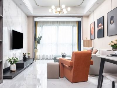 旭辉翡翠江来110㎡现代简约三居室装修案例