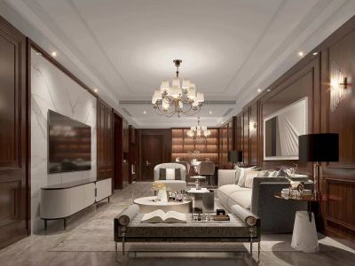 凯旋门120平米现代简约三室两厅装修案例