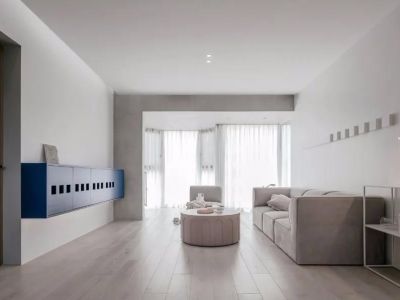 世茂璀璨美景现代风140平米三居室装饰设计效果图案例