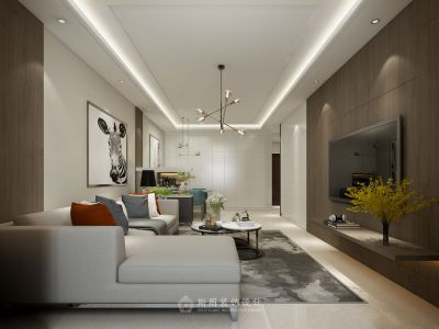 东港家园130平三居室现代风格装修案例