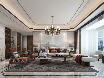 龙湖丽景220㎡四居室新中式风格装修案例