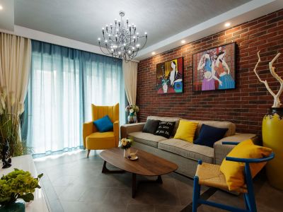 兴发御景湾混搭风格85平装修案例