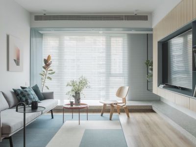 大观·观府极简风112平米三居室设计效果图案例