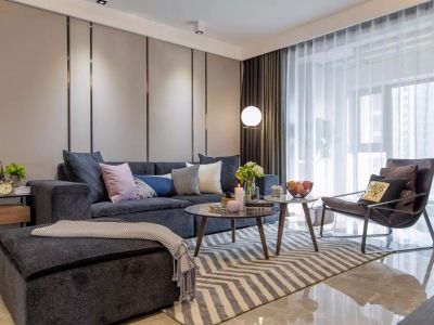 碧海龙庭现代风三居室149平米设计效果图案例